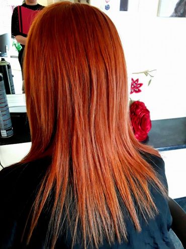 long auburn tones